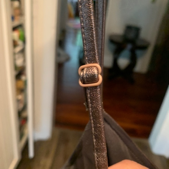 1.State the curator metallic faux leather‎ gold dress. Worn 1x - Picture 5 of 6